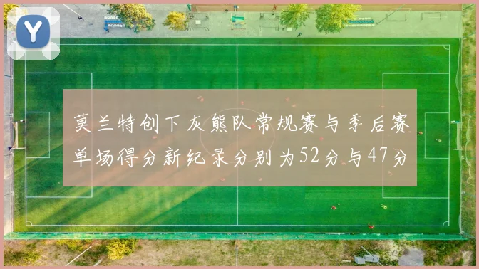 莫兰特创下灰熊队常规赛与季后赛单场得分新纪录分别为52分与47分